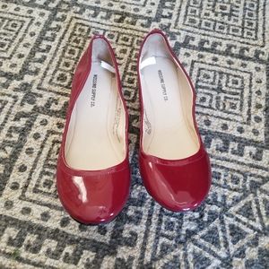 Red patent flats NWOT